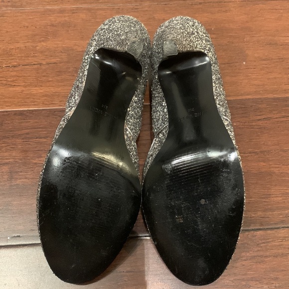 Nine West heels silver shoes 7M - Picture 4 of 5